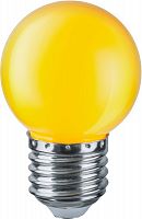 Лампа светодиодная Navigator NLL-G45-1-230-Y-E27 Шар Е27 220В 1Вт желтый картинка 